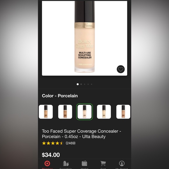 Too Faced Born This Way Multi-Use Sculpting Concealer - Porcelain - Picture 2 of 3